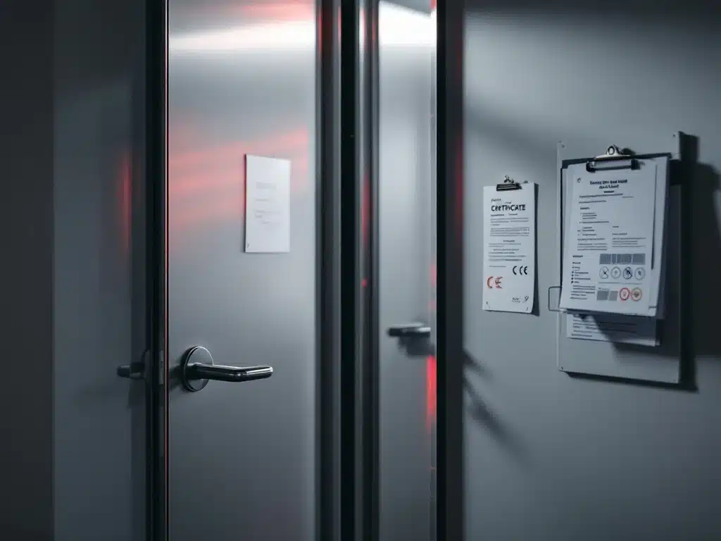 Welke documentatie moet aanwezig zijn bij brandwerende deuren?