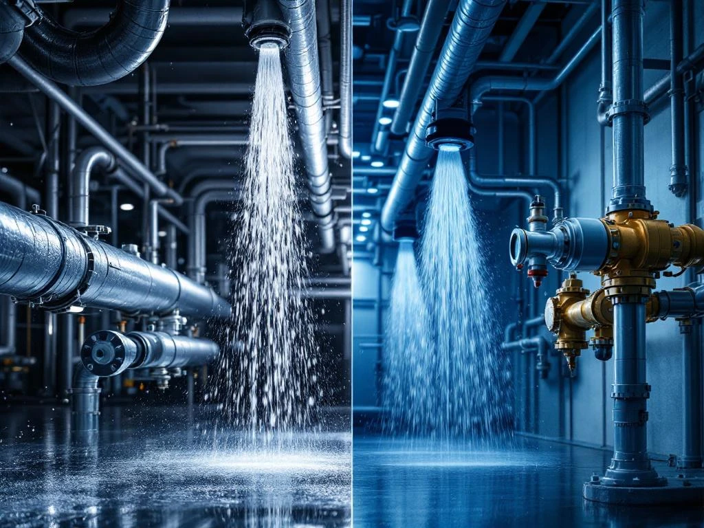 Wat is het verschil tussen een nat en droog sprinklersysteem?